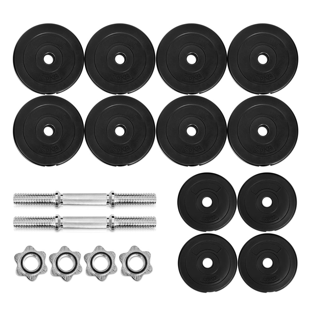 NNEDSZ 30kg Dumbbell Set Weight Plates Dumbbells Lifting Bench