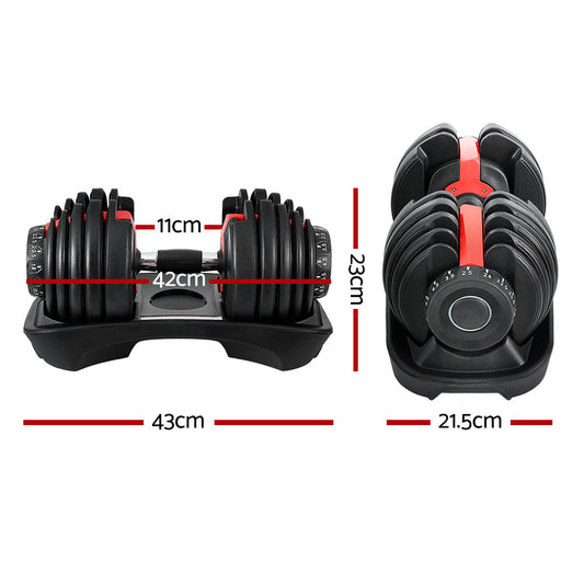 NNEDSZ 24kg Dumbbells Adjustable Dumbbell Weight Plates Home Gym