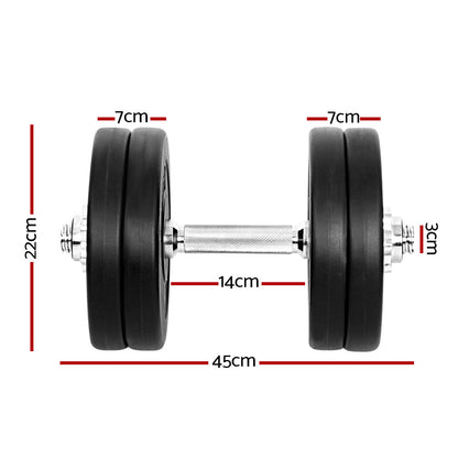 NNEDSZ 25kg Dumbbell Set Weight Plates Dumbbells Lifting Bench