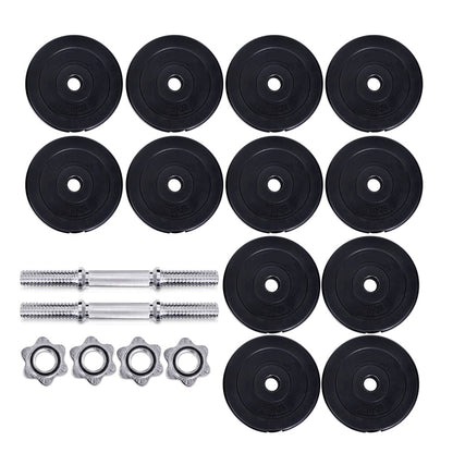 NNEDSZ 35kg Dumbbell Set Weight Plates Dumbbells Lifting Bench