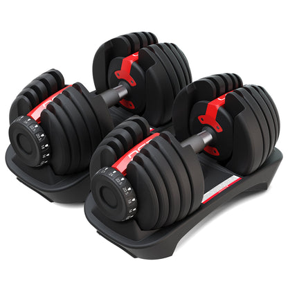 NNEDSZ LSG Adjustable Dumbbells 2.5kg-24kg (Pairs) with Dumbbell Stand
