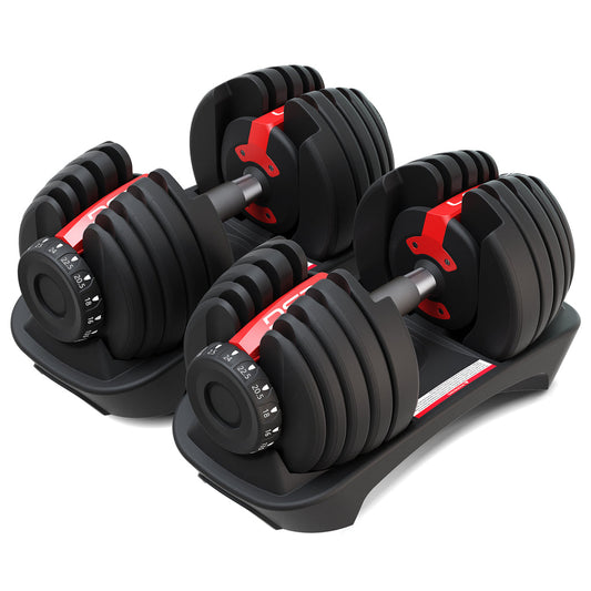 NNEDSZ LSG Adjustable Dumbbells 2.5kg-24kg (Pairs) with Dumbbell Stand