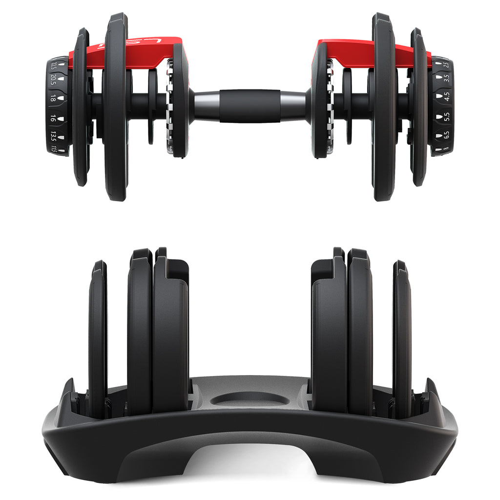 NNEDSZ LSG Adjustable Dumbbells 2.5kg-24kg (Pairs) with Dumbbell Stand